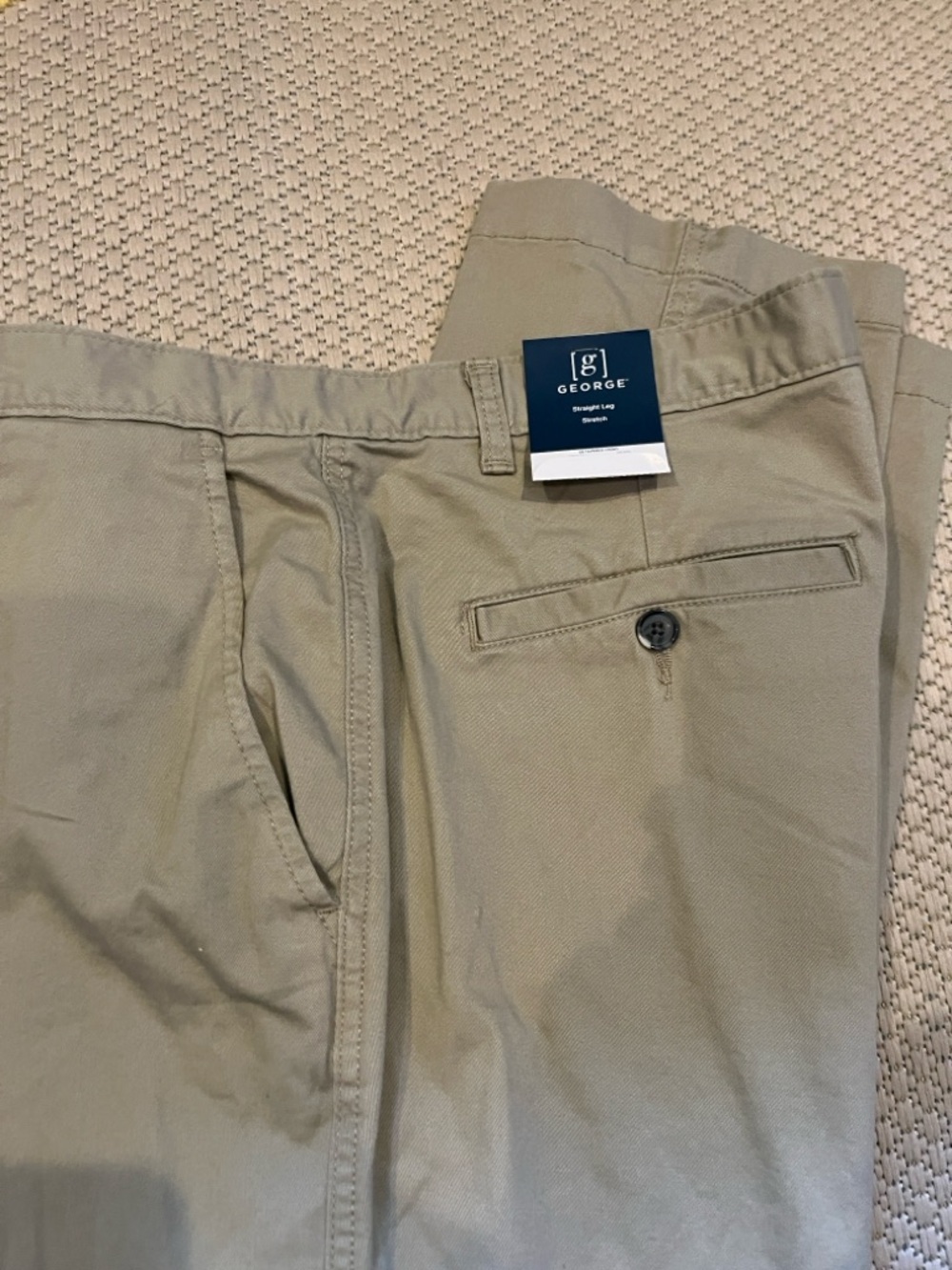 Pants chino mens new waist 29” x 30” length George 97% cotton 3% spandex